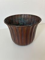 Antiker Kupfer Übertopf • gehämmert • Ø 20.5cm / H 18.5cm