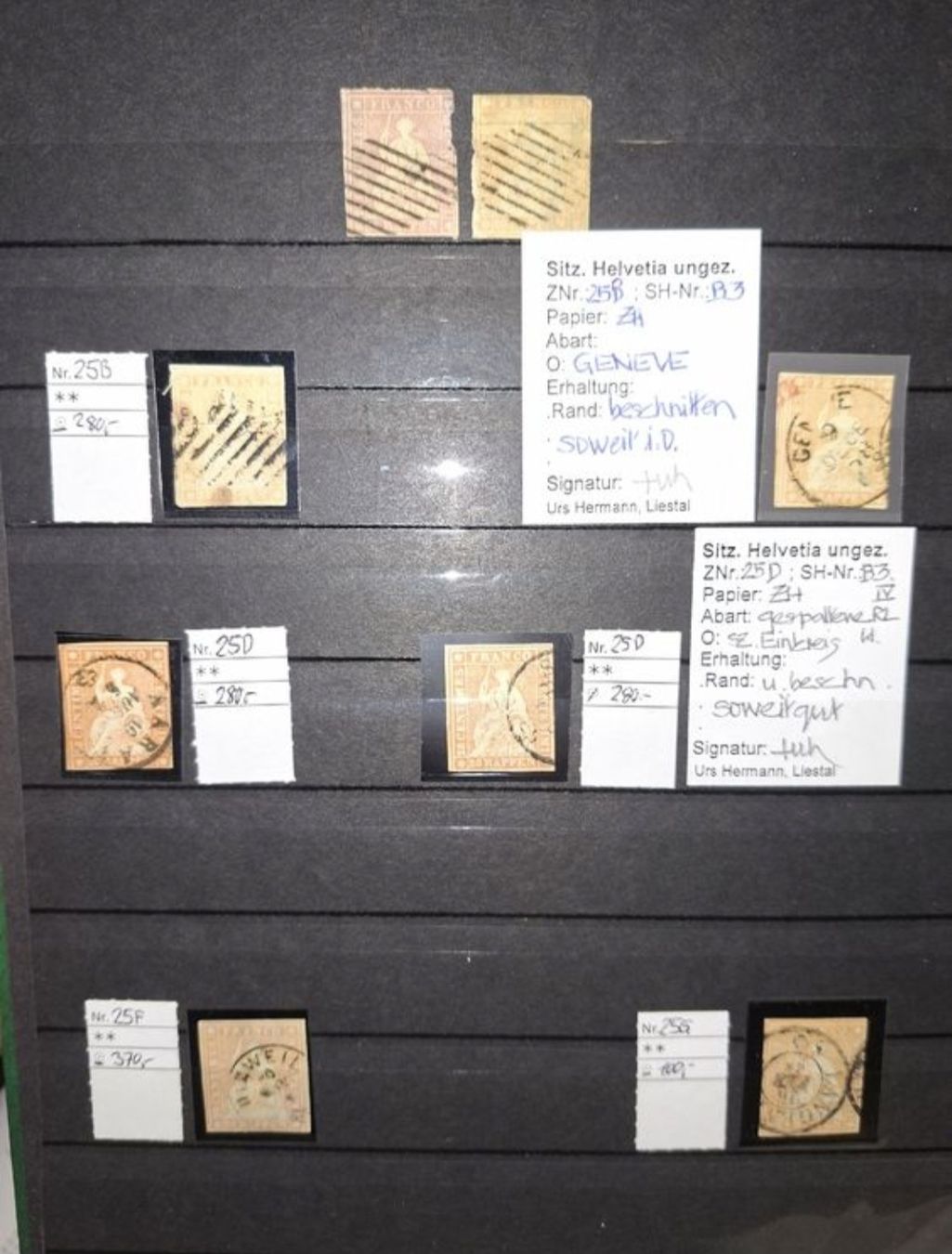 Tutti i francobolli: Strubelsammlung kat. 20000 – Usato da Balgach venduto da SIMEON27 4