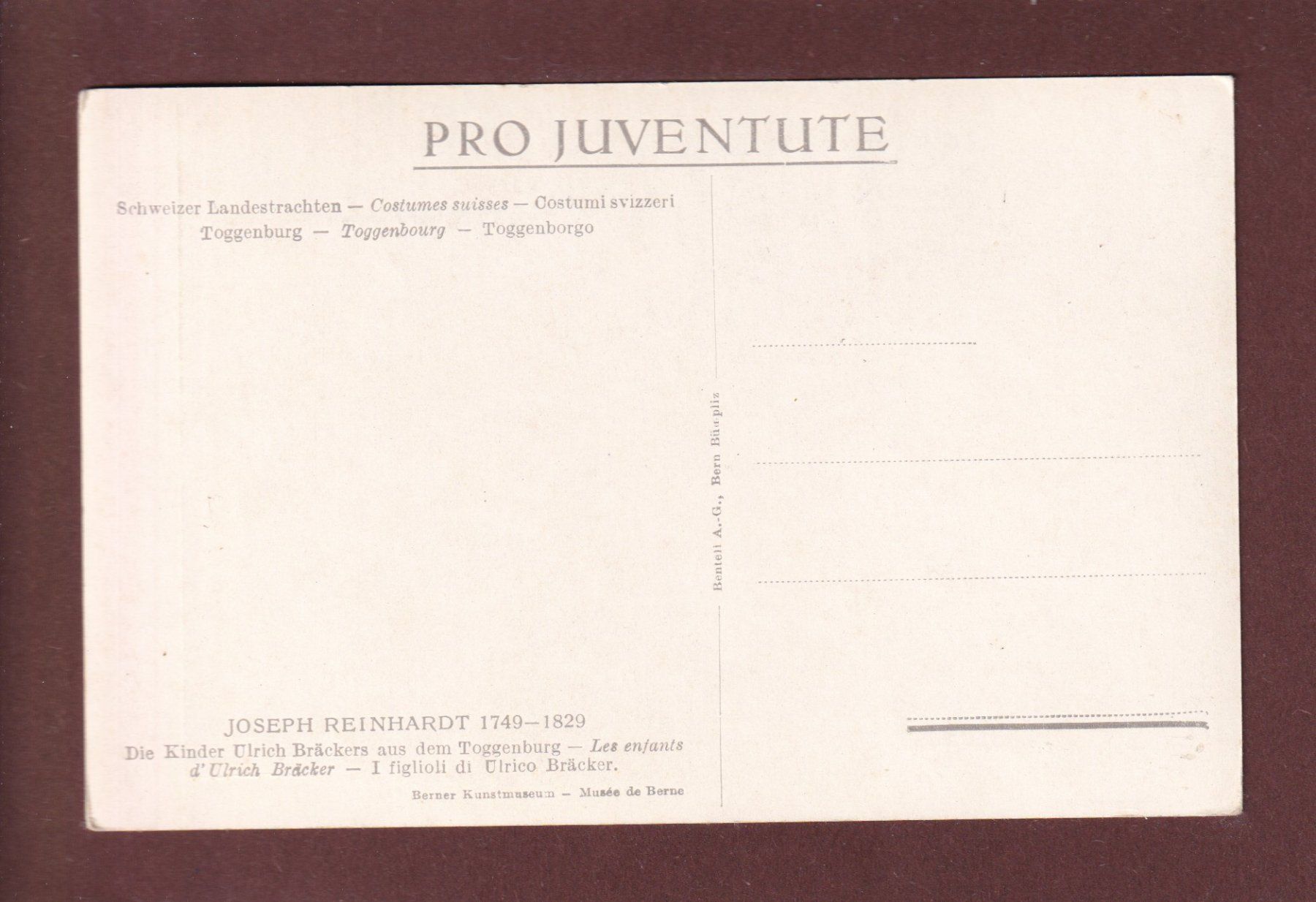 Cartoline postali: PRO JUVENTUTE - J. Rheinhardt – Usato da Pully venduto da nicecards 1