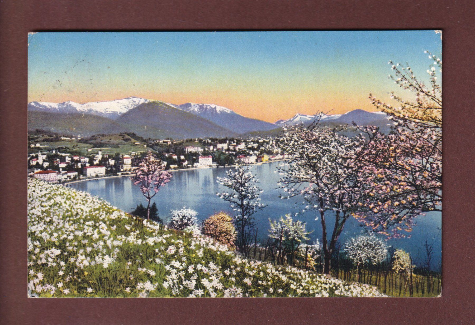 Cartoline postali: LUGANO - Primavera - 1926 – Usato da Pully venduto da nicecards