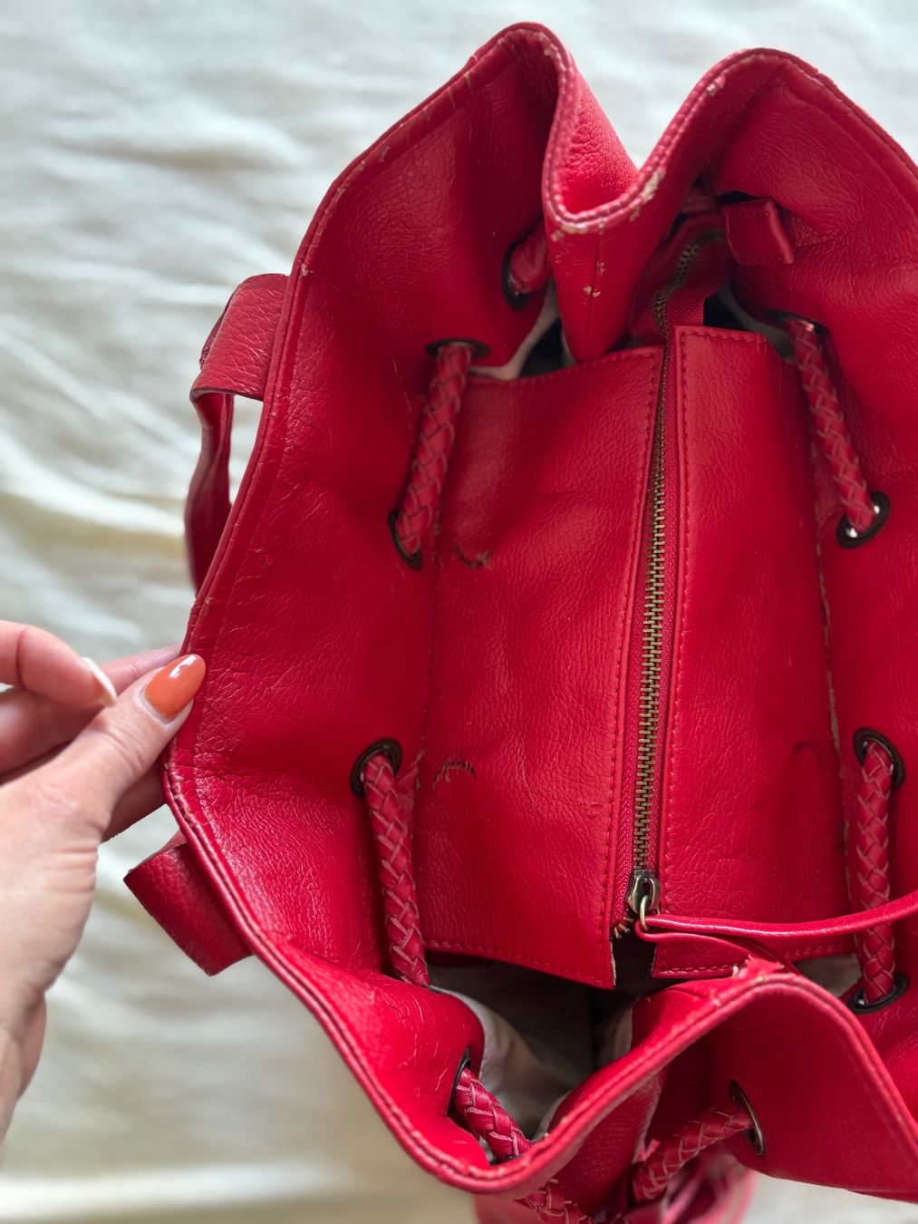 Taschen für Damen: Grand sac en cuir rouge – Gebraucht aus Cossonay-Ville von ale_k9mh 5