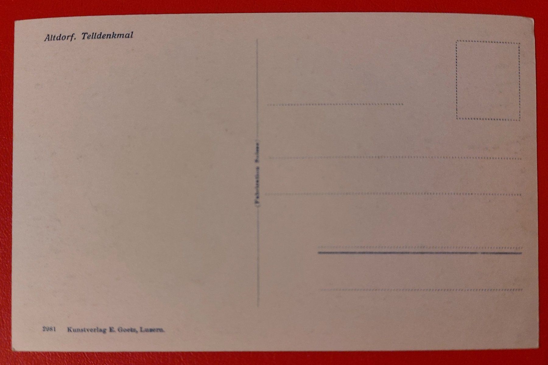 Cartoline postali: Altdorf ; Telldenkmal – Usato da St-Légier-La Chiésaz venduto da Theo005 1