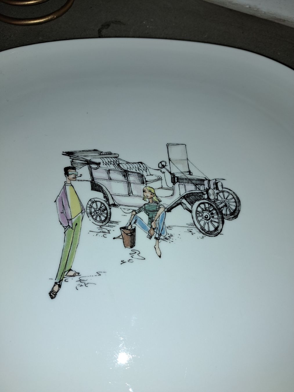 Plateaux: Vintage Servierplatte 1959 Suisse Langenthal  – D'occasion à Kölliken par Upcycling-by-Mc-TAM 1