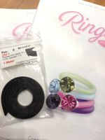 Schmuckband PVC schwarz DIY Ringe von glücksfieber perlen