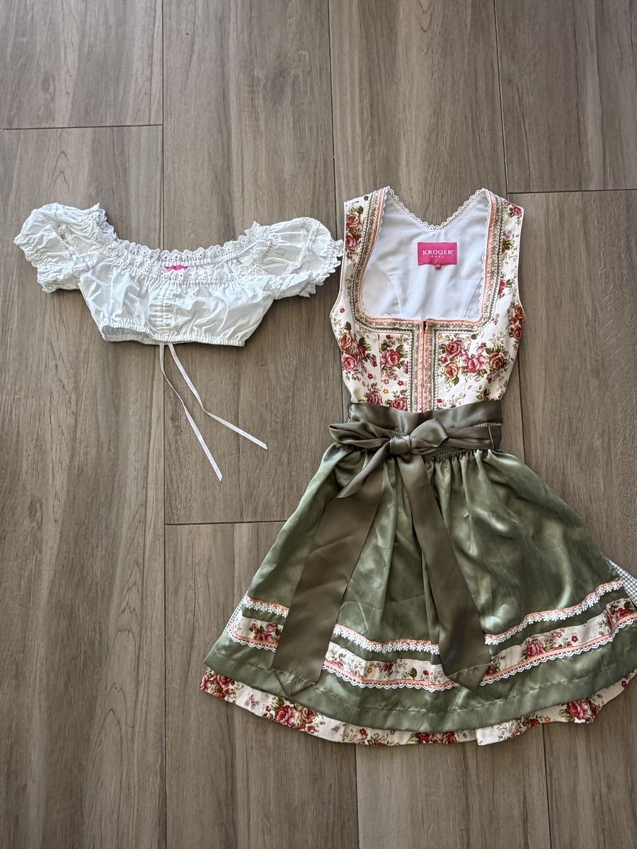 Krüger Kleider: Krüger Madl Dirndl Gr. 30 inkl. passender Bluse – Neu und originalverpackt aus Kloten von techni 1