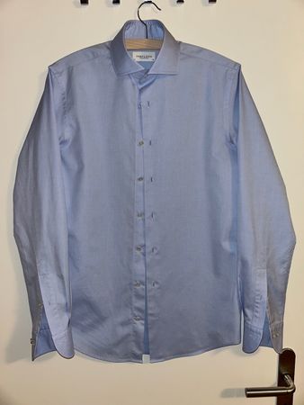 Men's PROFUOMO Dress Shirt Hemd, Blue, Size 37, 14½