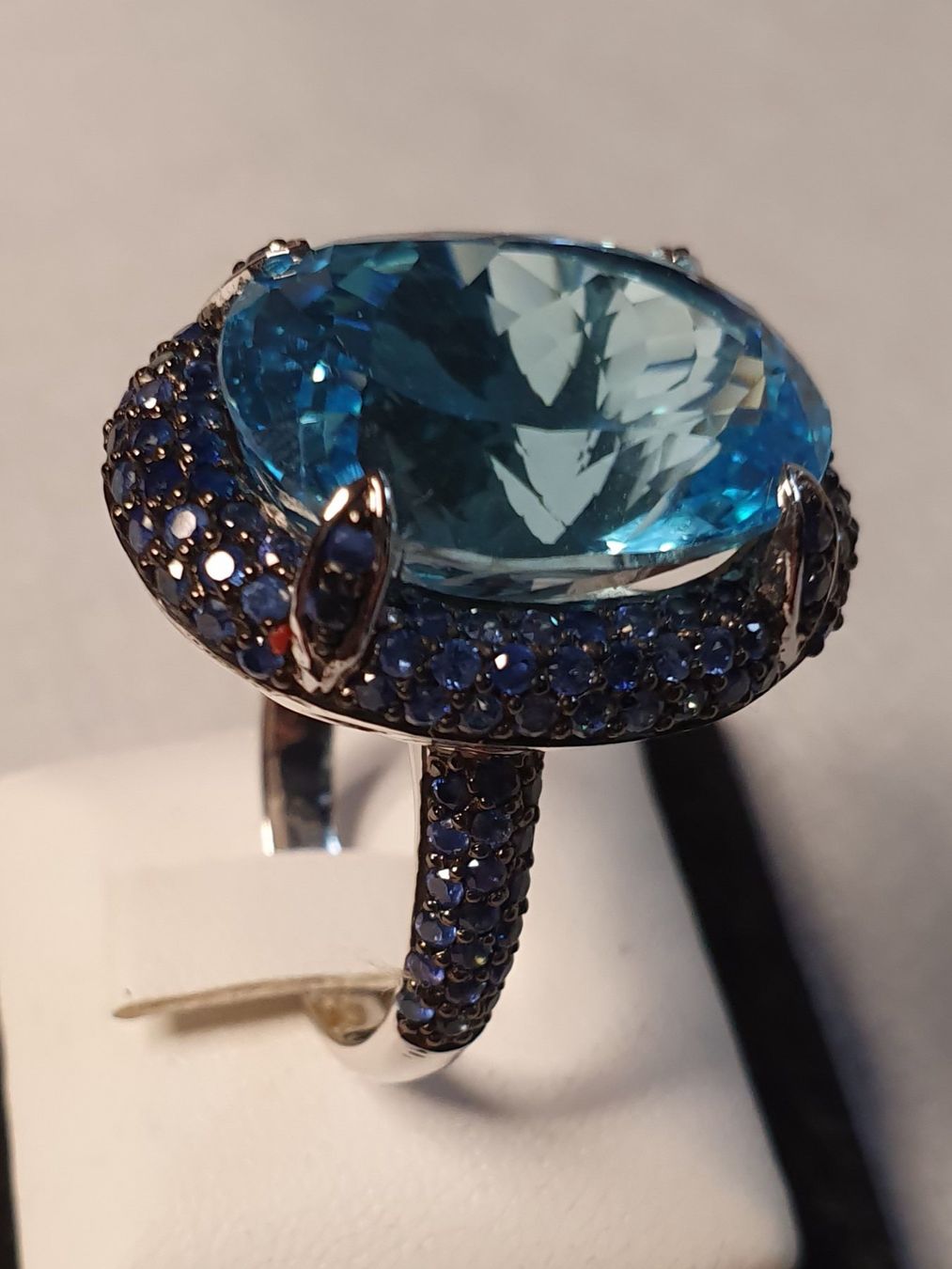 Anelli: Blau Topas Safir Ring Unisex – Nuovo (secondo la descrizione) da Zürich venduto da adriben 7