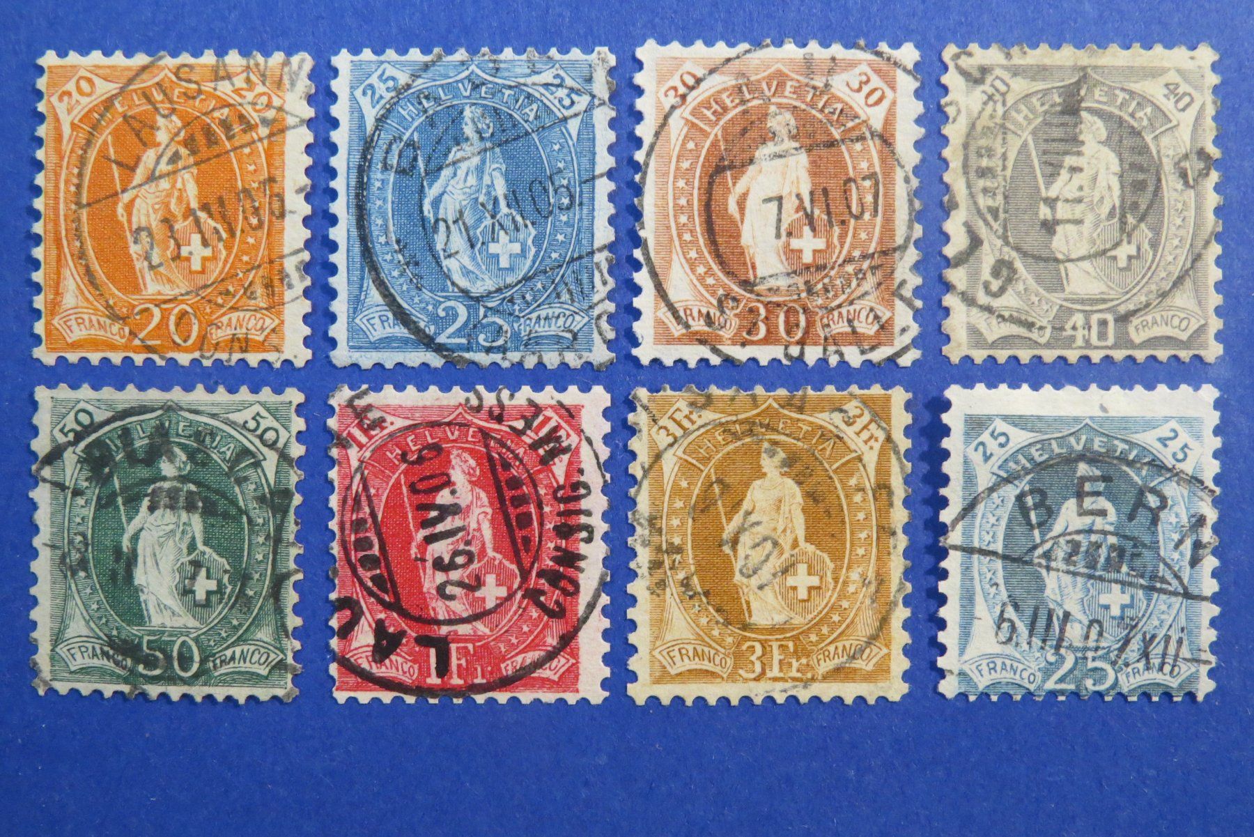Alle Briefmarken: Serie Nr.86A-93A, 8 Werte gestempelt - SBK: 657.-. – Gebraucht aus Brunnen von Kumari