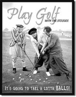 Blechschild - Play Golf