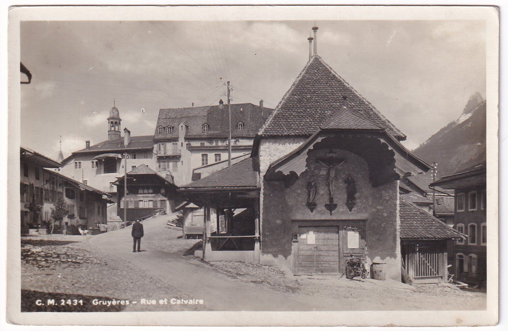 Cartoline postali: Gruyères - Rue et Calvaire – Usato da Cormoret venduto da Pascalll2001