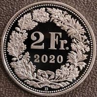 2 Franken 2020 stgl. / aus Münzsatz