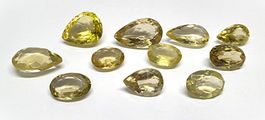 11x Citrines (Quartz lemon) 100.84ct Valeur 1'600.- Fr
