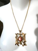 Vintage Kette mit kunstvollem Anhänger, 60er Jahre