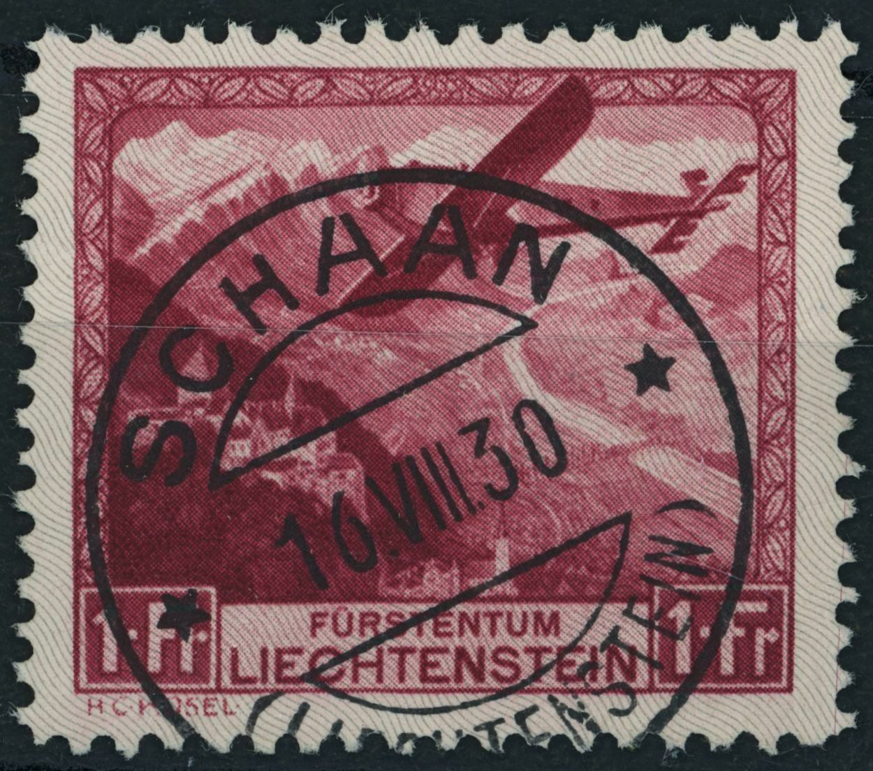 Tutti i francobolli: FL - 1930 - Flugpost - Flugzeug - Voll Stempel – Usato da Schindellegi venduto da leecollect