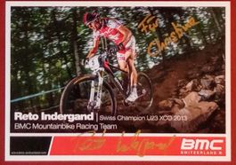 Reto Indergand Autogramm signiert Foto 10x15cm  Mountainbike