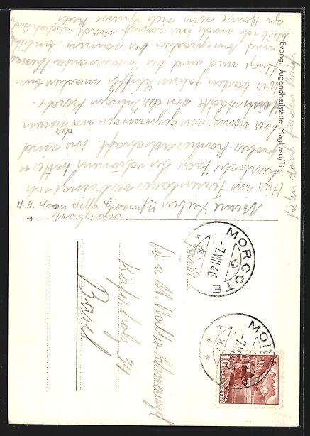 Cartoline postali: AK Magliaso, Evang. Jugendheilstätte – Usato da Berlin venduto da bartko-reher 1