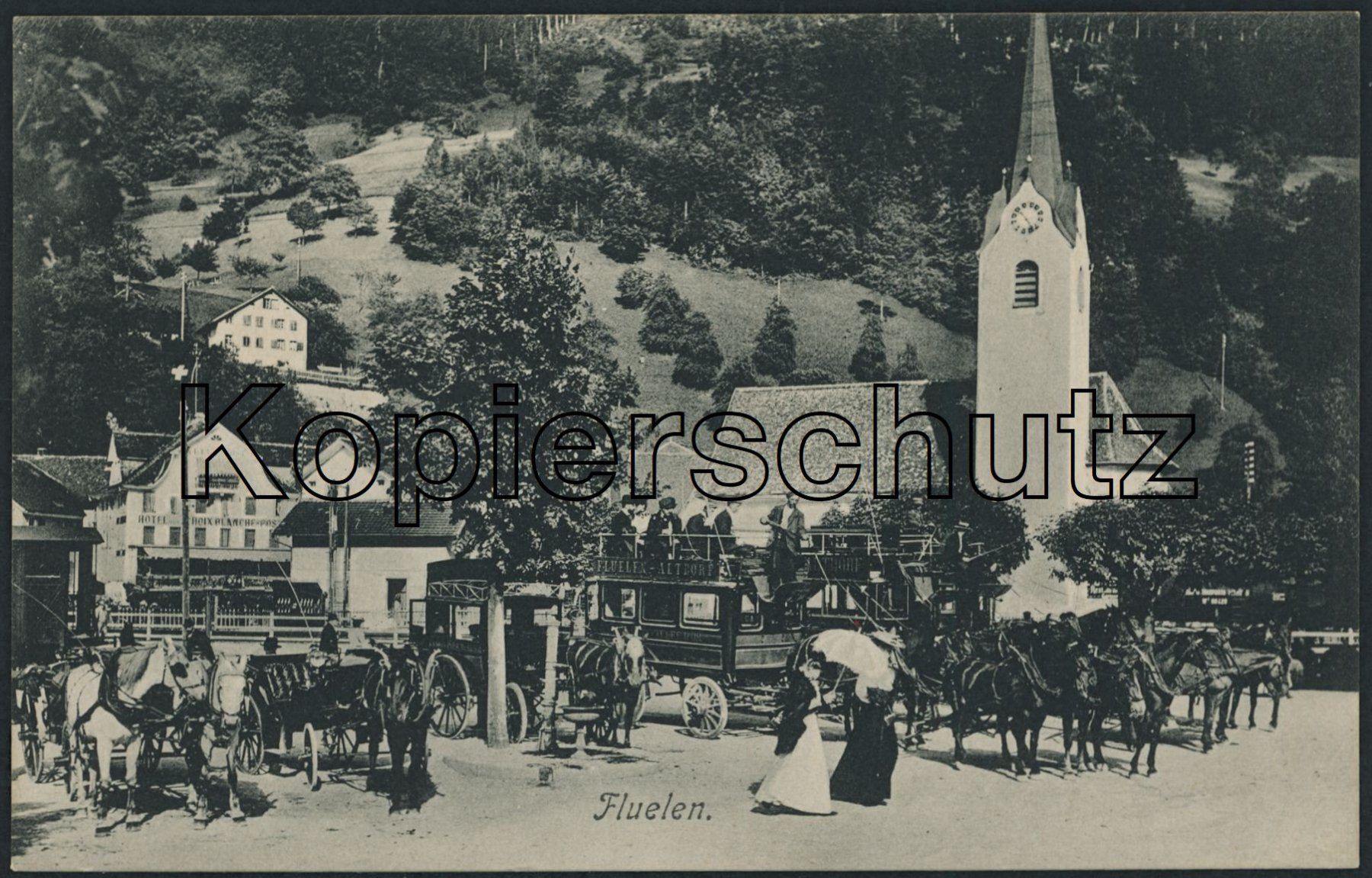 Cartoline postali: UR Flüelen - Pferdeomnibus - Kutsche – Nuovo (secondo la descrizione) da Schindellegi venduto da leecollect