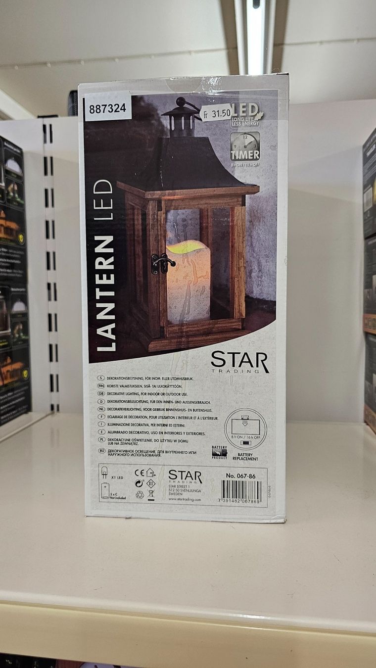 Lampade: Laterne mit LED Kerze – Nuovo e nell'imballaggio originale da Koppigen venduto da Bracher_Mail-House