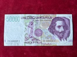 ITALIA- 50'000 Lire 27 Maggio 1992 Gianlorenzo BERNINI