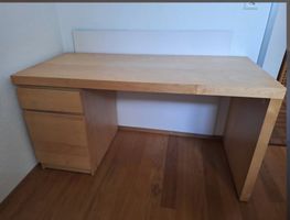 Ikea Schreibtisch Bucheoptik praktisch Neuwertig