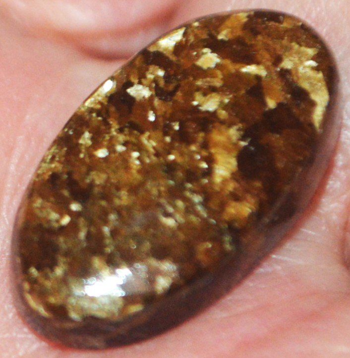 Minerali & Pietre curative: Cabochon L-2202 – Bronzit 23x12mm – Nuovo e nell'imballaggio originale da Goldiwil (Thun) venduto da han_v5b7 5