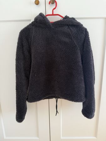 Hoodie Grau Teddy Fabric Grösse XS