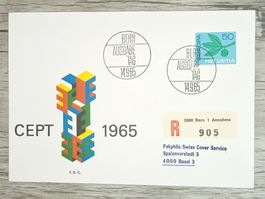 TR17 Enveloppe + Timbre Suisse 1965