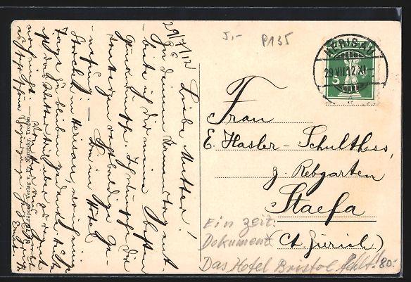 Cartoline postali: Herisau, Teilansicht aus der Vogelschau – Usato da Berlin venduto da bartko-reher 1