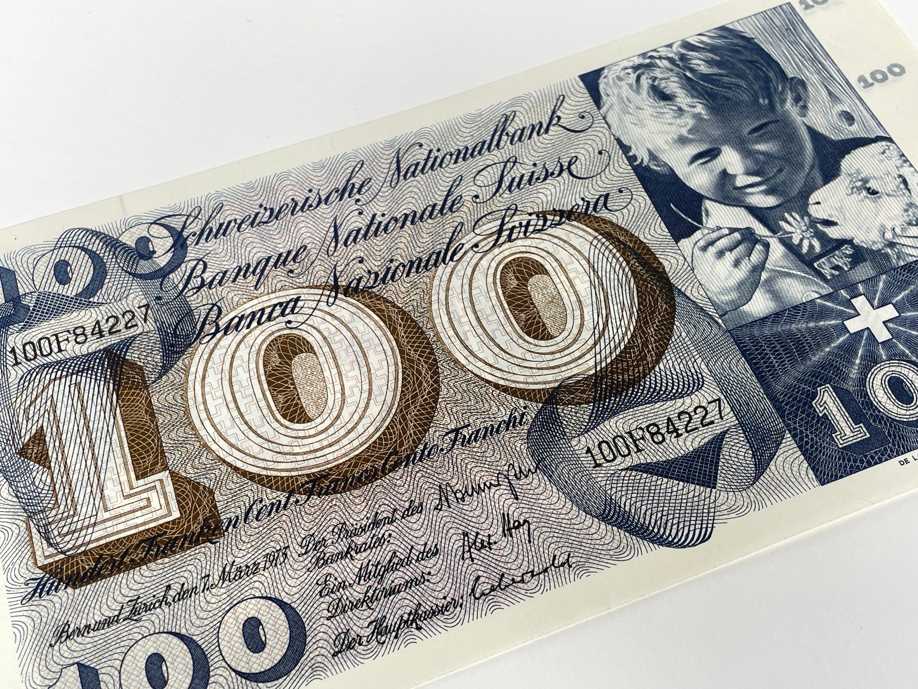 Banknoten: 100er Note Schweiz - 1972 – Gebraucht aus Zürich von Hedwig-steig 5