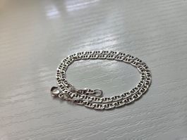 Fussketteli, Gliederkette 26 cm, 925