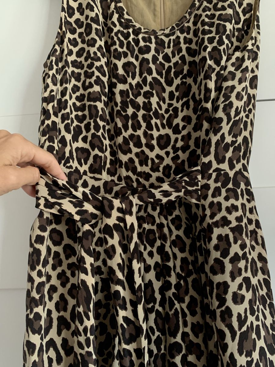 Vestiti: Gerard Darel seiden Kleid leopard – Usato da Zürich venduto da Nikuska32 1