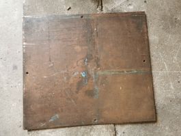 Kupferplatte gebraucht, 610 x 535 mm, Dicke 5 mm, 14.6 kg