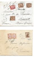ITALIEN 2 x COUVERT 1882 + 1921 KÖNIG UMBERTO etc.