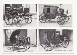 4 x Kutsche Break Landauer Brougham Coupé Chaisen Schlitten