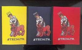 TAROT: 3 Notizbücher der Karte KRAFT im A4-Format
