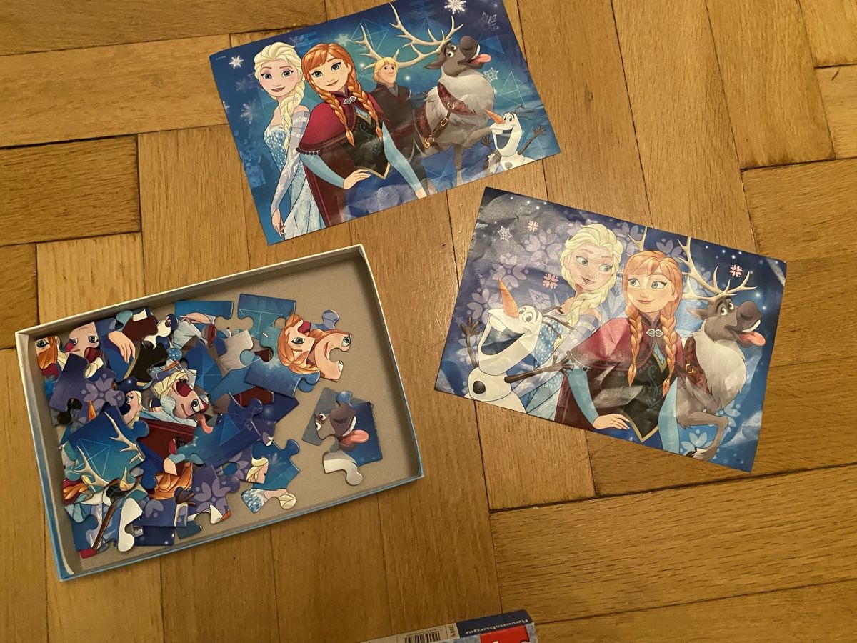 Ravensburger Puzzle: Ravensburger Puzzle "Die Eiskönigin" 2x24 Teile, Winter – Usato da Bern venduto da Elisa64 1