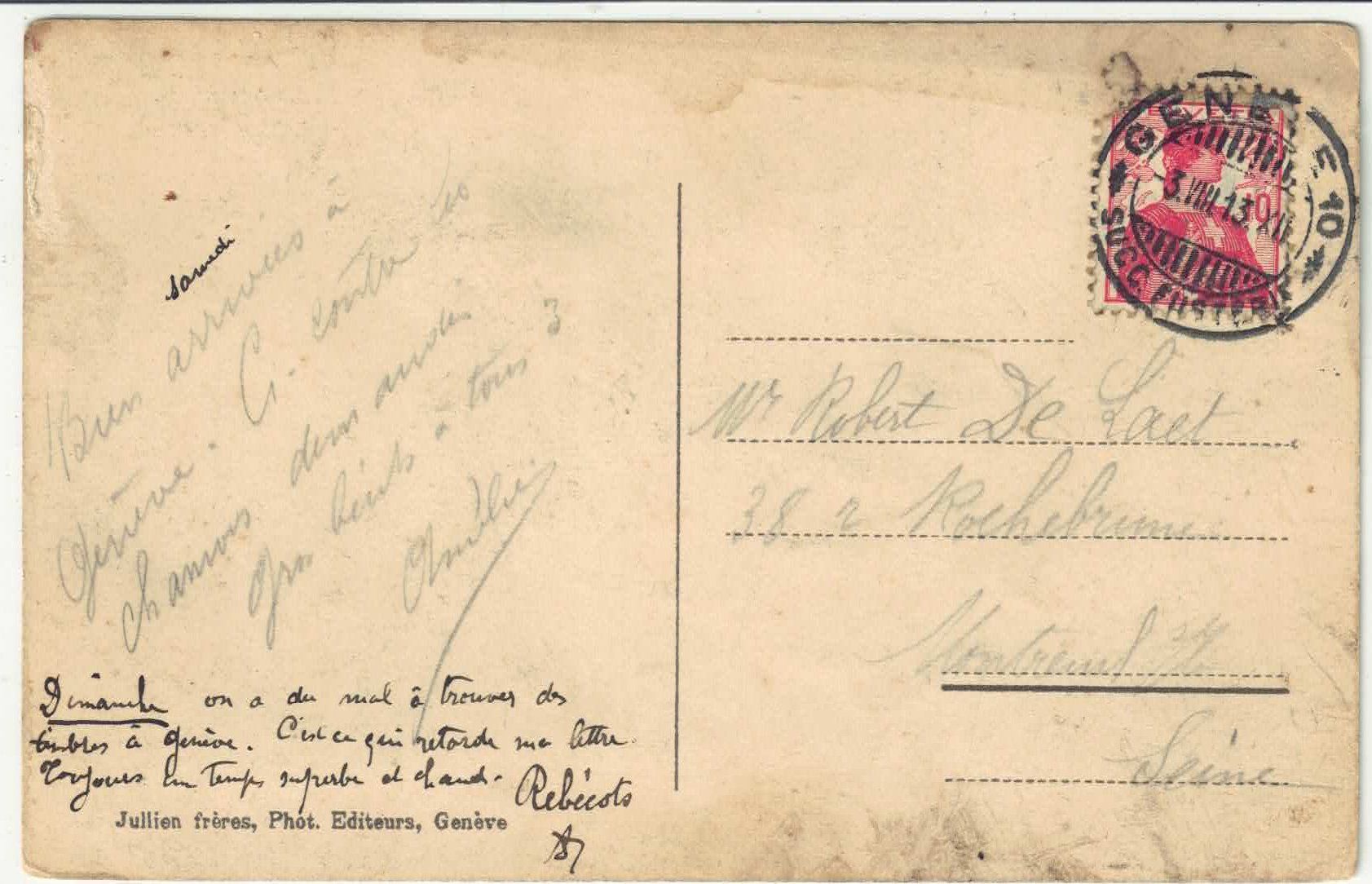 Ansichtskarten: Sur les sommets - Ziegen, chevres - Litho – Gebraucht aus Ettingen von Kartenplanet 1