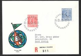 R-FDC Serie 443-444 Europamarken ET 26.9.1966 schön illustr.