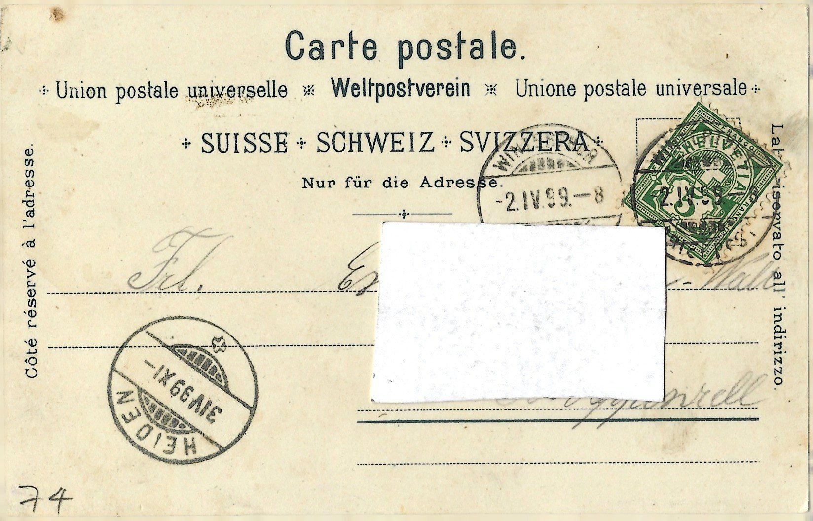 Cartoline postali: Gruss   aus   Winterthur – Usato da Bütschwil venduto da Jackson1A 1