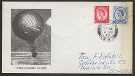 Ballon Schweiz 1970 Grossbritannien Luftpost