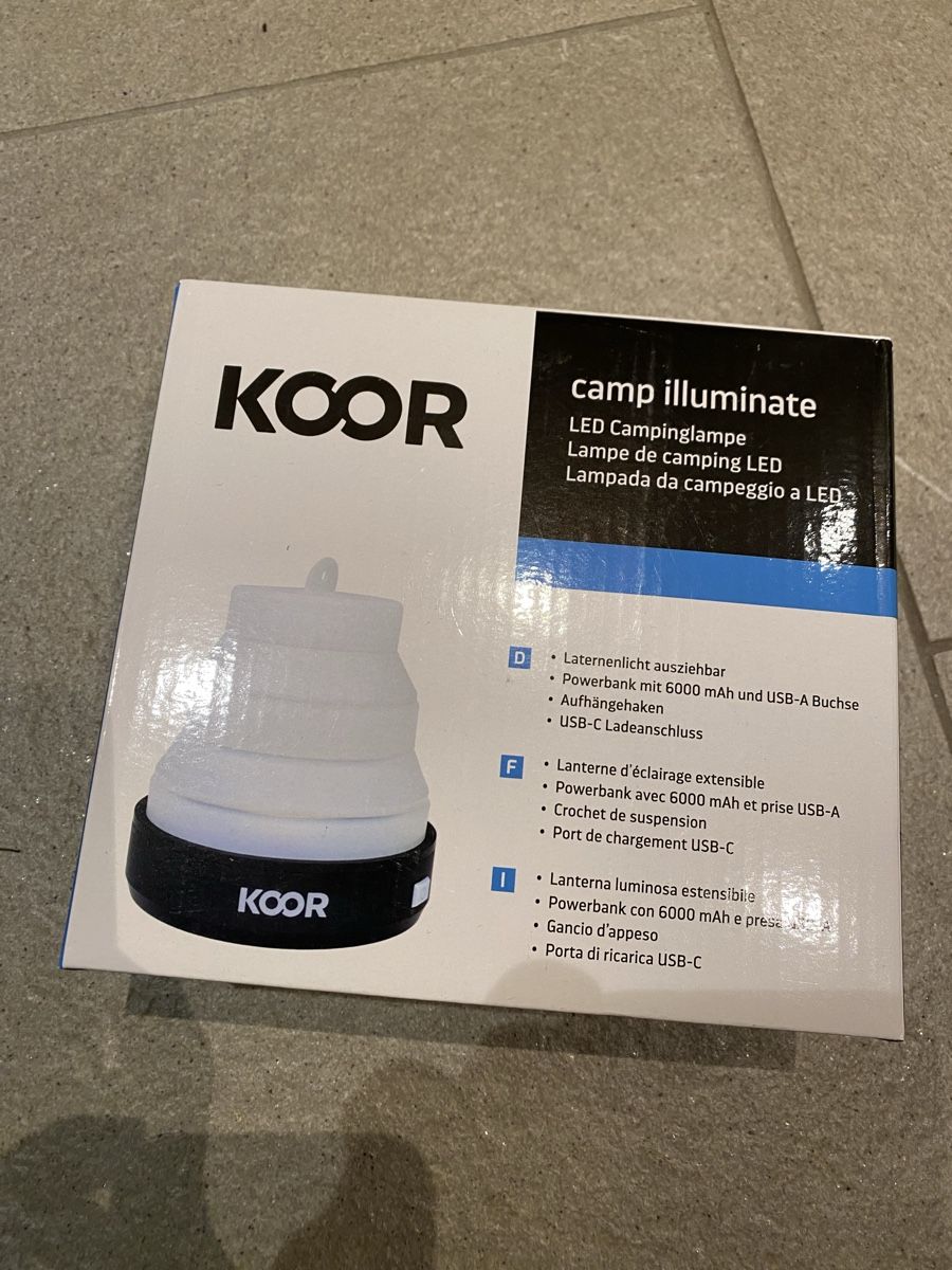 Lampade: LED Campingleuchte KOOR  – Nuovo e nell'imballaggio originale da Hombrechtikon venduto da Loollaan