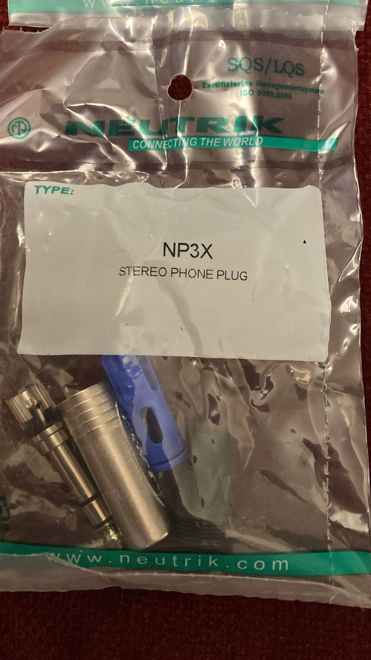 Musikinstrumente: 3 Neutrik NP3X Stereo Phone Plug – Neu und originalverpackt aus Dietikon von Rima57