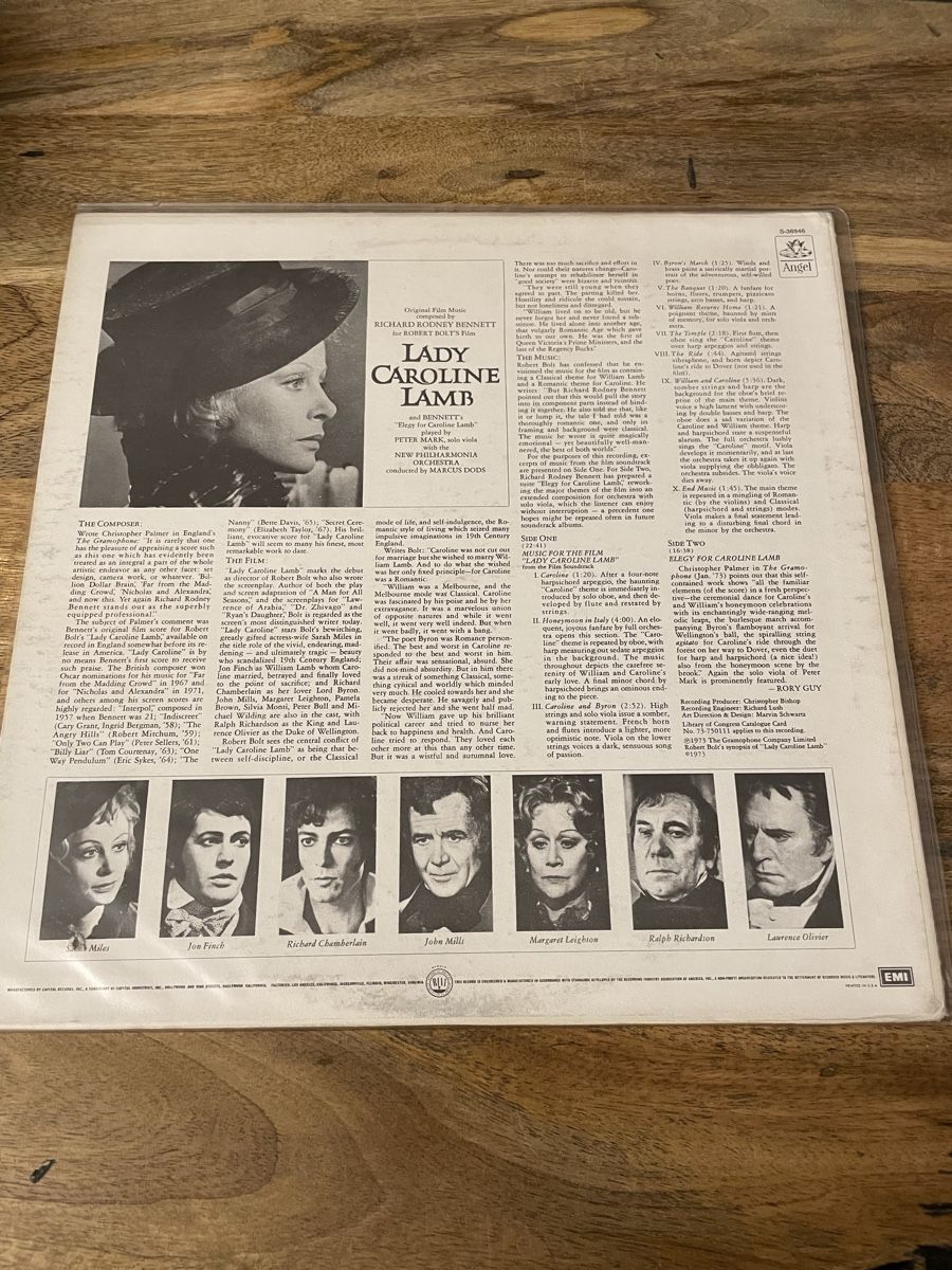 Schallplatten: Lady Caroline Lamb - Richard Rodney Bennett – Gebraucht aus Hombrechtikon von baersandro 1