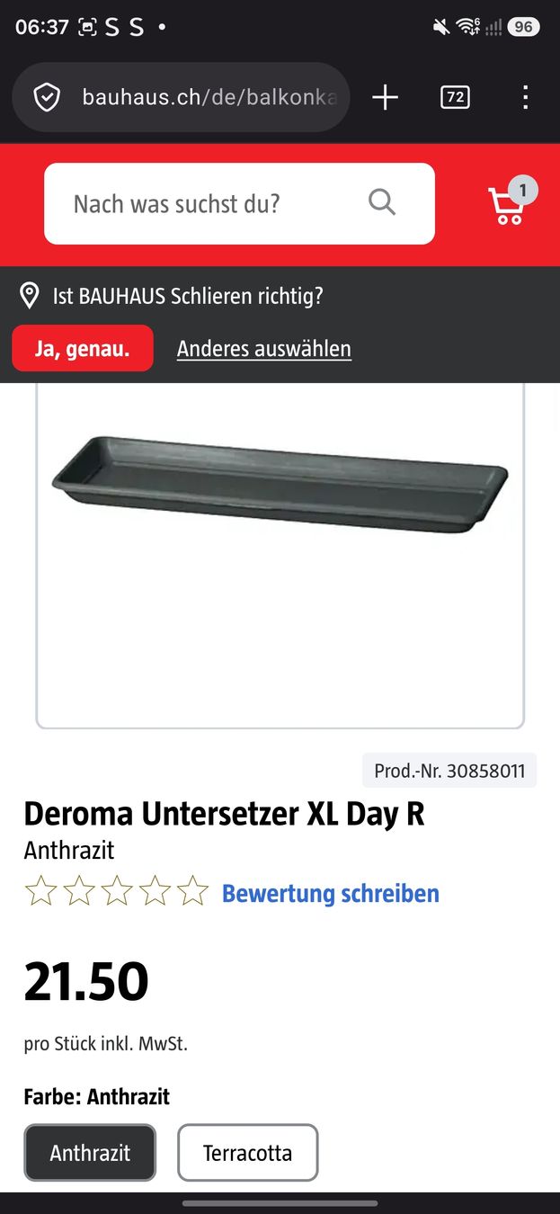 Vasi per fiori: Deroma Pflanzkasten XL – Usato da Rickenbach b. Wil venduto da Kth_v8 6