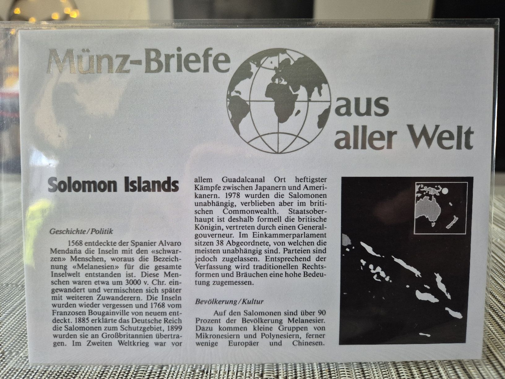 Tutti le monete: Solomon Islands Numisbrief – Nuovo (secondo la descrizione) da Embrach venduto da deal.ch 1