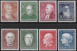 1952/54 zwei Serien Mi 156-159, 200-203 o hochwertig ab 1.-