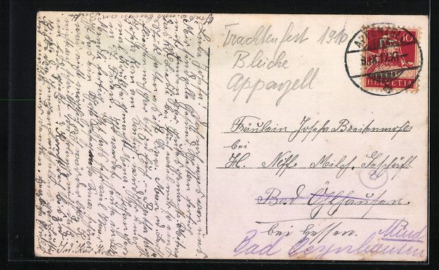 Cartoline postali: AK Gesellschaft in Appenzeller Trachten – Usato da Berlin venduto da bartko-reher 1