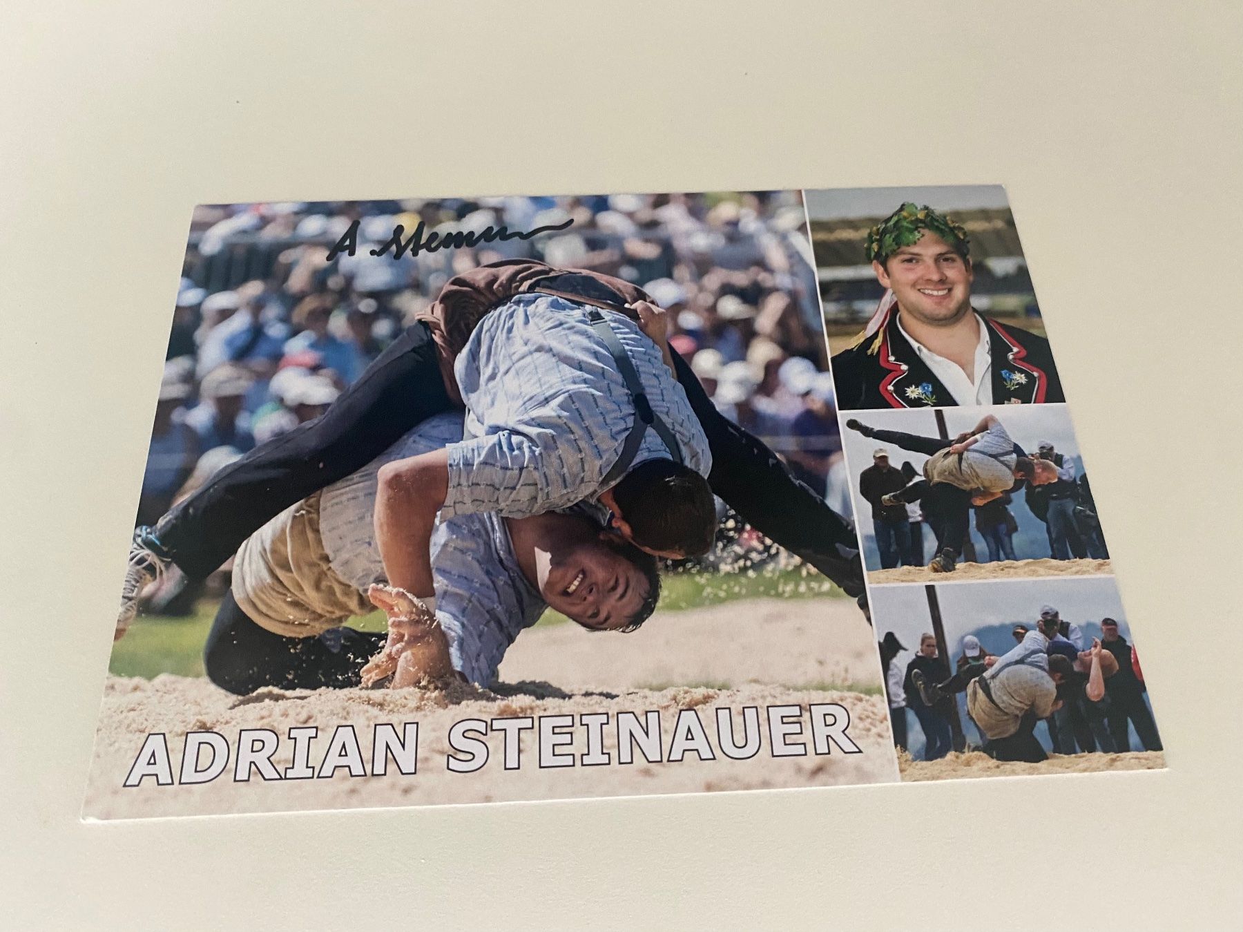 Autografi: Ältere Adrian Steinauer Autogrammkarte - Schwingen – Usato da Hergiswil LU venduto da FcMalkov