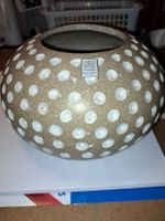 Kugelvase Kayak, beige mit weissen Punkten,