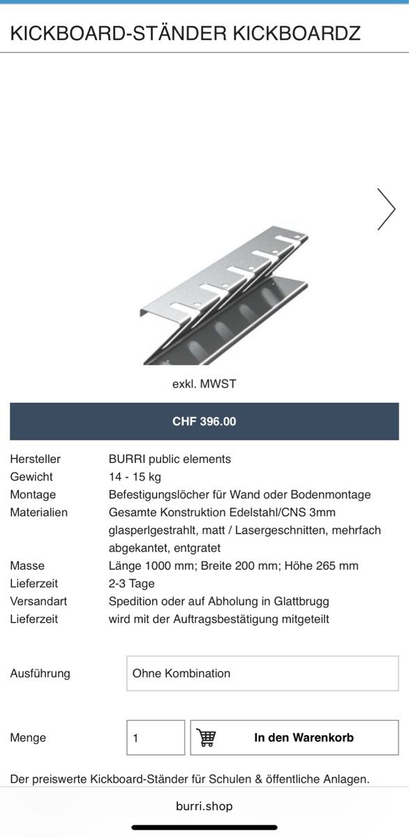 Veloständer: Kickboard Ständer von Burri – Gebraucht aus Küssnacht am Rigi von robin0112 2